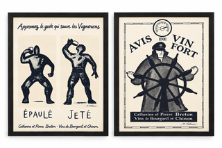 Les deux affiches de Michel Tolmer pour Domaine Breton