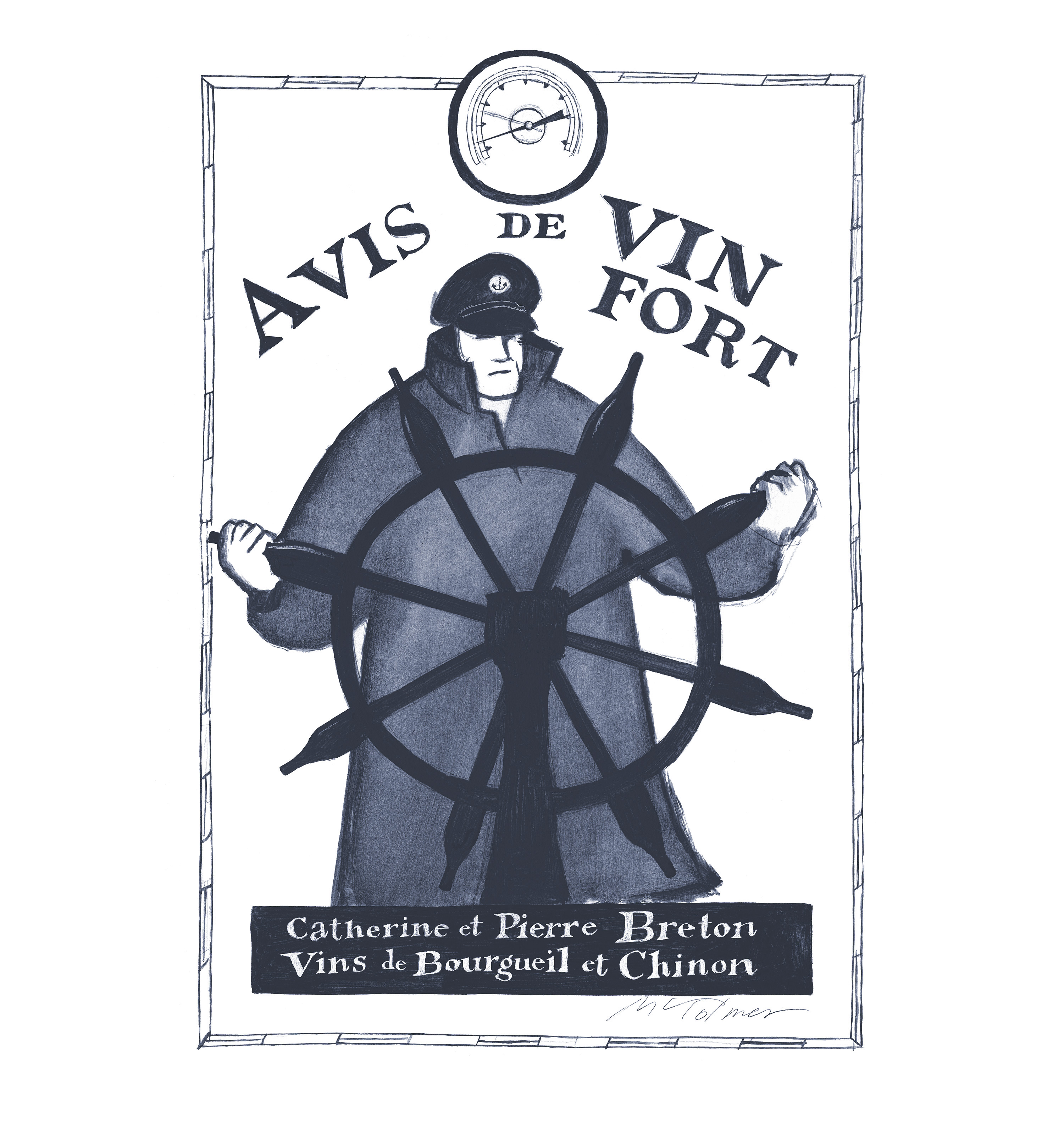 Affiche Avis de vin fort - Domaine Breton